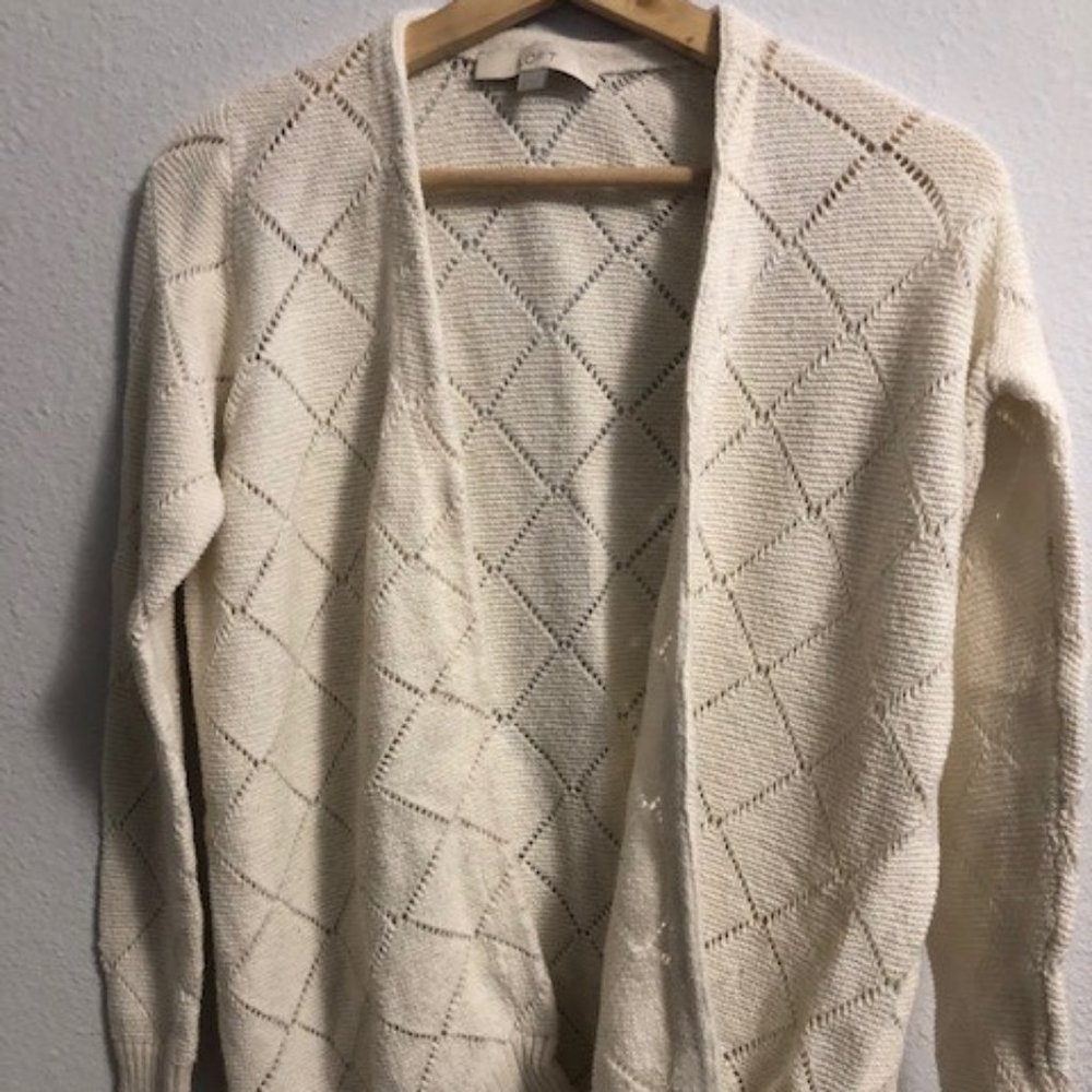 Loft white cardigan